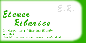 elemer ribarics business card